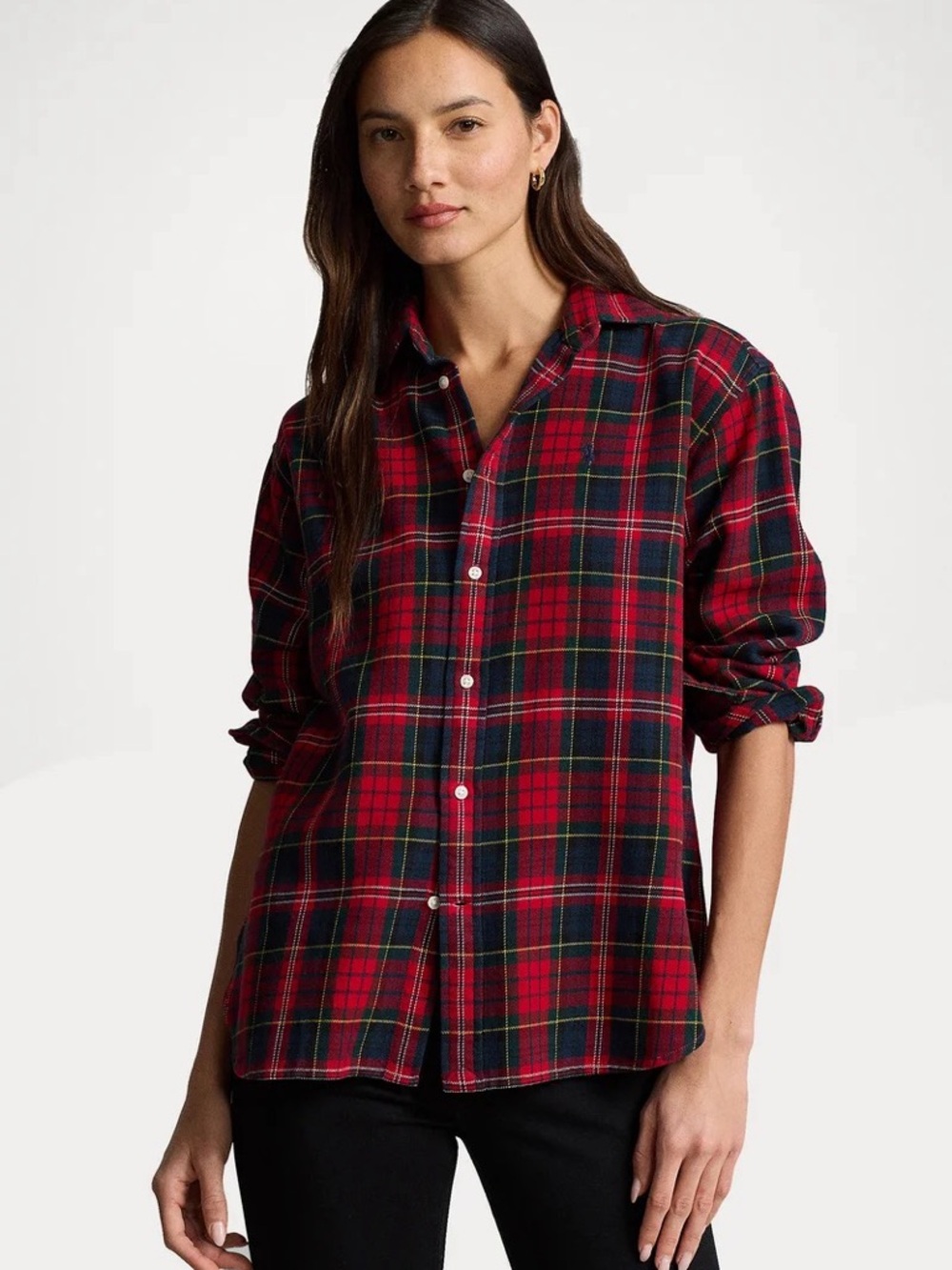 Polo Ralph Lauren Plaid Button Down Shirt Women’s Size 8